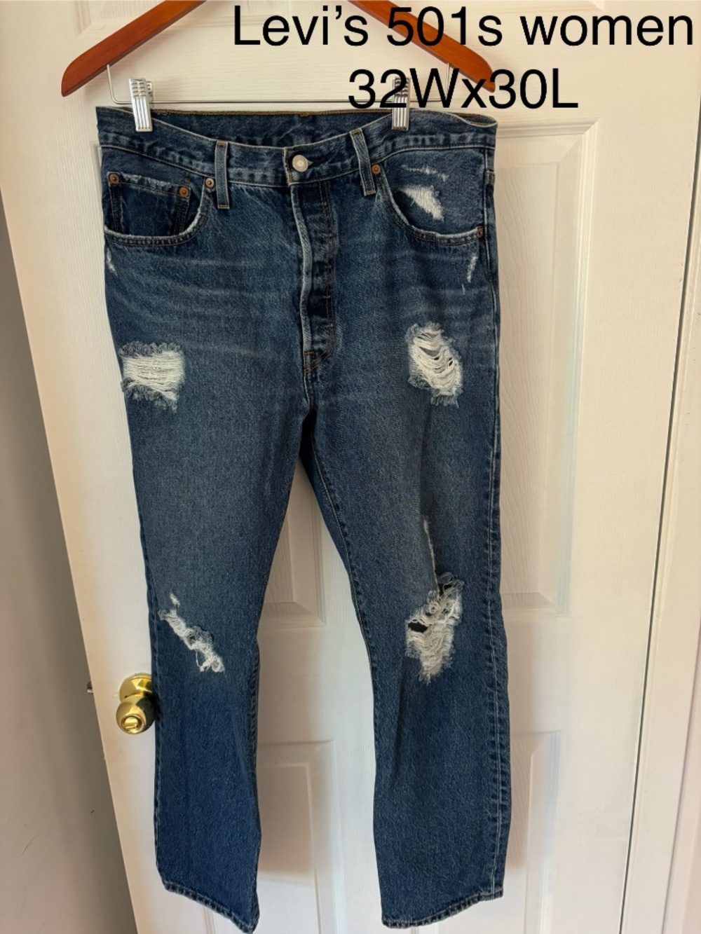 2 PAIRS: Levi’s original 501s women’s 32Wx30L